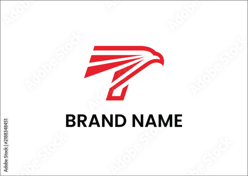 Letter P Eagle Logo
