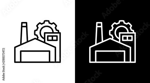 Industrial  White Icon Set Design