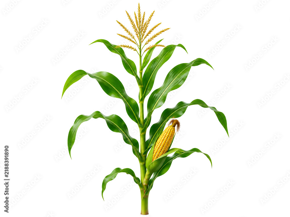 Obraz premium Corn plant isolated on transparent background