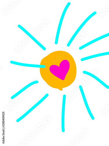 Heart star watercolor pastel lines background arrow red blue green pink floral leaf 