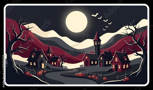 halloween background with skull and bones