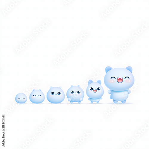 Cute Character Climbing to Success