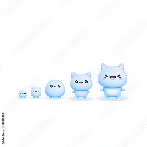 Cute Character Climbing to Success
