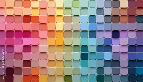 Color Palette Squares For Design And Art Projects With A Pastel Spectrum Of Hues
