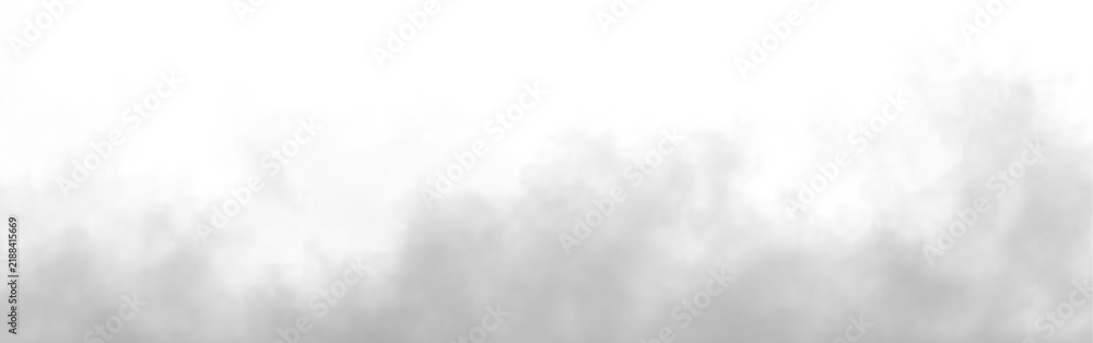 Fototapeta premium Soft gray fog and layered cloud cover stretching across wide open sky with bright white upper space and hazy textured horizon creating calm atmospheric backdrop