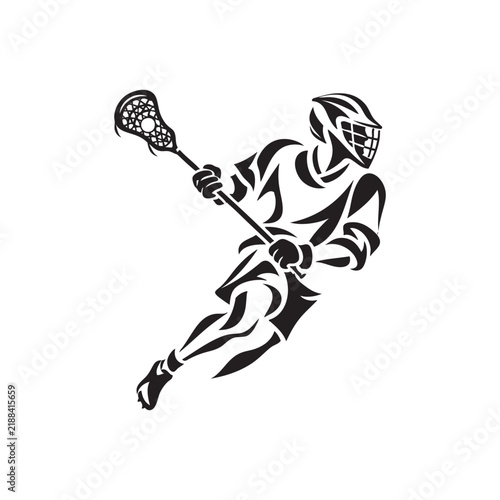 abstract lacrosse player