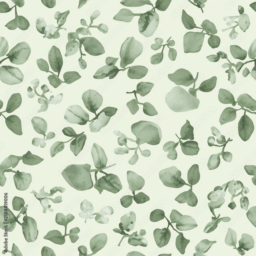 Obraz premium seamless pattern with green leaves