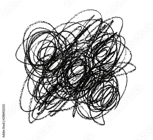 Fotografía Abstract Black Scribble Texture