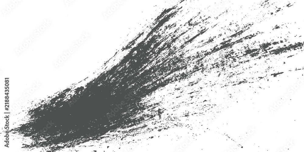 Obraz premium Black Grunge Ink Splash and Brush Stroke on White Background