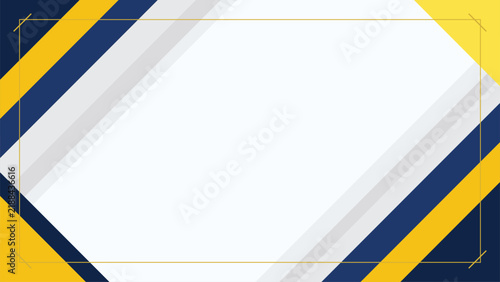Abstract blue and yellow diagonal stripes corporate background professional modern geometric design presentation slide template business certificate layout