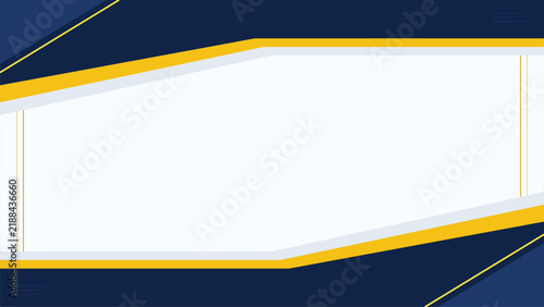 Modern geometric corporate border frame navy blue and yellow abstract professional design digital presentation and certificate backdrop