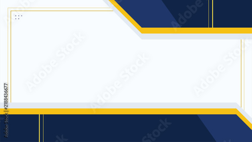 Professional corporate certificate frame modern geometric blue and yellow abstract design business presentation layout template