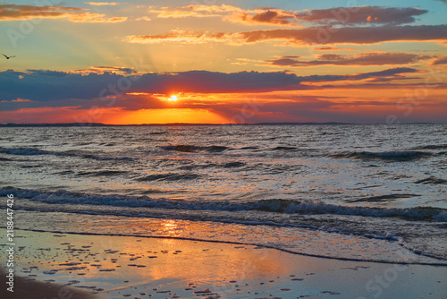 Ein Sonnenuntergang am Strand von Misdroy (polnisch: Międzyzdroje) gehört zu den schönsten Naturerlebnissen an der polnischen Ostseeküste.
