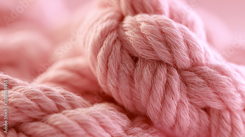 Soft Pink Yarn Skeins with Detailed Fiber Texture