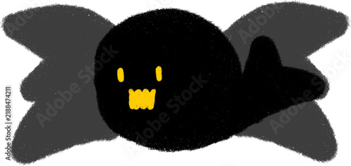 vector illustration of a black bat