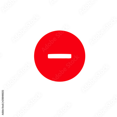 Принти на полотні Red Minus Sign for Remove and Delete