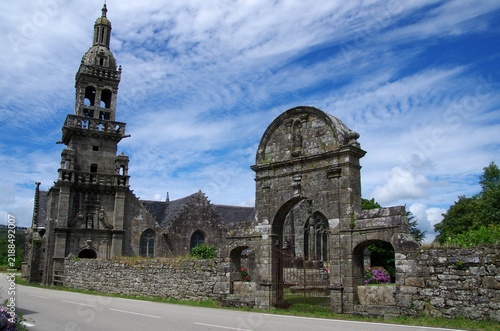 Church in a village in Brittany in France, Europe