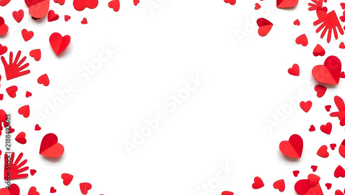 Plakat w ramie red rose petals frame