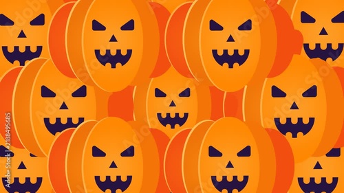 Halloween pumpkin video transition, alpha cannels