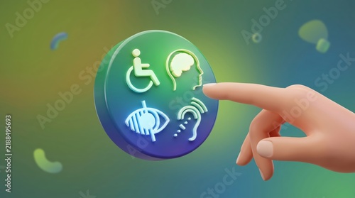 Obraz na płótnie Disabled, Disability Signs, Icons are Visual Presentation. 