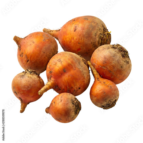 Fresh Golden Beetroot Isolated On Transparent Background