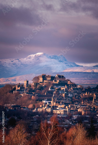 View of Stirling and Stirling Castle, Scotland