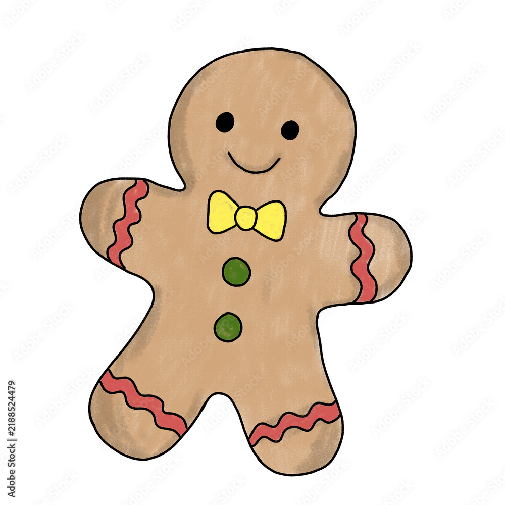Obraz premium gingerbread man on white background