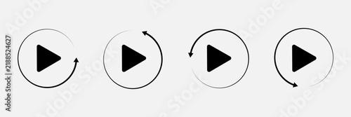 Transparent PNG vector image of red video play button with rounded triangle icon . Vector Illustration . EPS 10 .