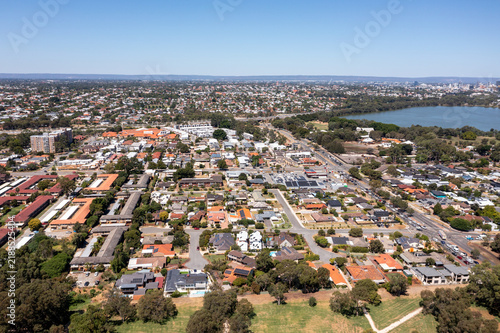 Fotografie residential area in the big City, Aerial View, Perth, Western Australia