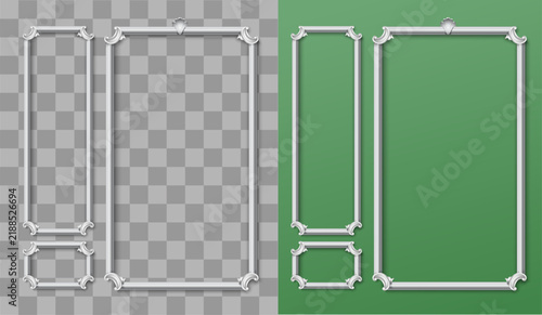 Obraz na płótnie Decorative Cabinet Panels Vector Template