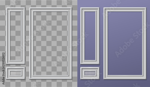 Obraz na płótnie Decorative Cabinet Panels Vector Template