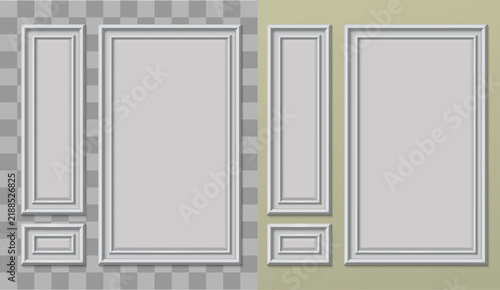 Obraz na płótnie Decorative Cabinet Panels Vector Template