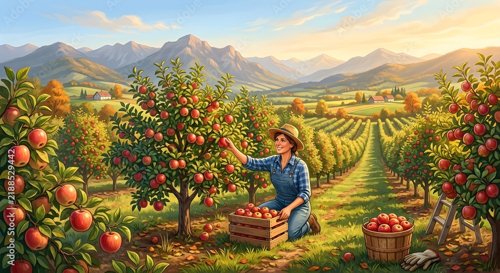 Fototapeta premium Fruit Orchard Farming