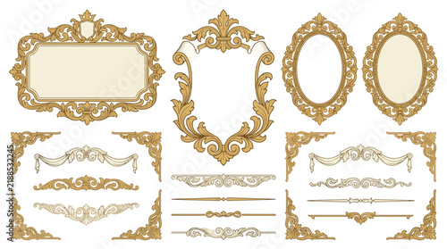 Ornate Victorian Frames and Borders - Decorative Elements