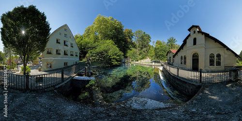 Konstfotografi 360° Panorama vom Brenztopf/Brenzursprung in Königsbronn im Landkreis Heidenheim