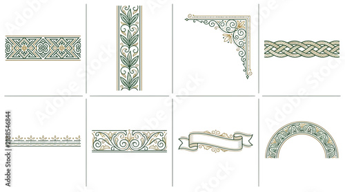 Decorative Ornate Borders and Corners - Vector Ornaments