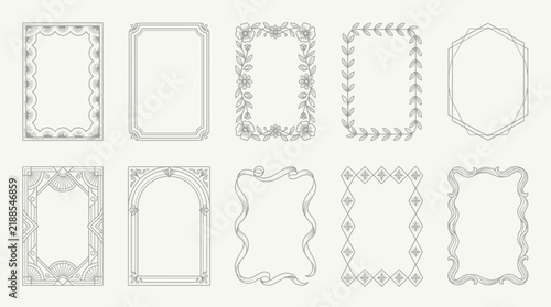 Elegant Decorative Borders and Frames Collection - Vector Graphics