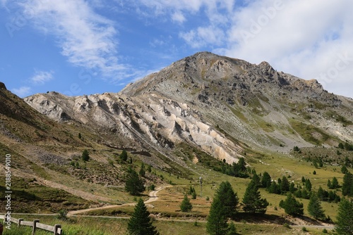 Konstfotografi Affleurement de gypse (zone blanche) au Col de l'Izoard
