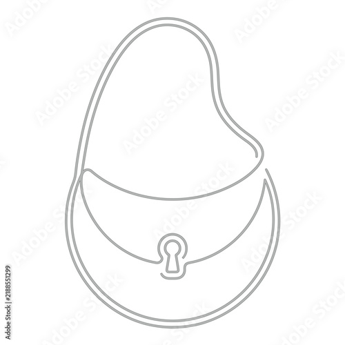 Minimalist Continuous Line Drawing of Elegant Women Handbag Shoulder Purse Icon Isolated on White Background