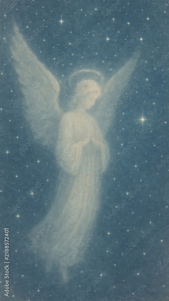 Fototapeta premium Ethereal angelic celestial serenity mobile wallpaper