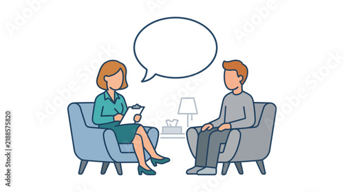 Psychologist listening to a patient during a therapy session