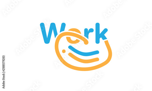 Work Letter Logo Template,  unique suitable typography, for digital brands