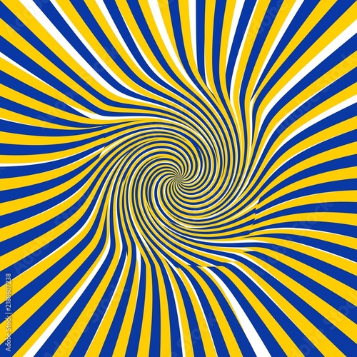 Naklejka Optical illusion swirl vortex sunburst pattern