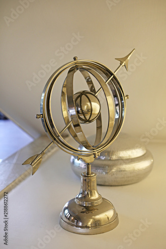 Canvastavla Stainless Steel Armillary Sphere Astrolabe Vintage Nautical Navigation Instrumen