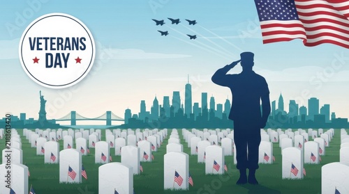 Veterans Day Memorial Scene