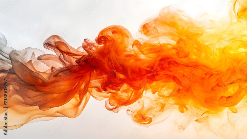 Fototapeta premium colorful smoke on white background