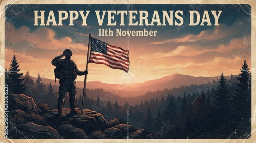 Honoring Veterans Day Landscape
