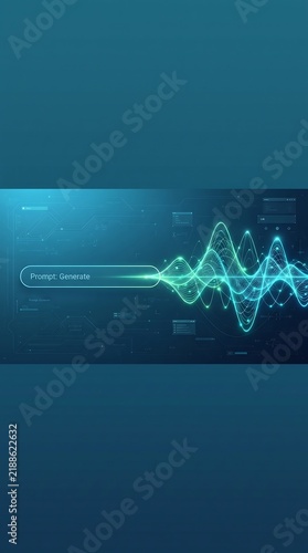Digital Audio Waveform Technology Background with Sound Signal
