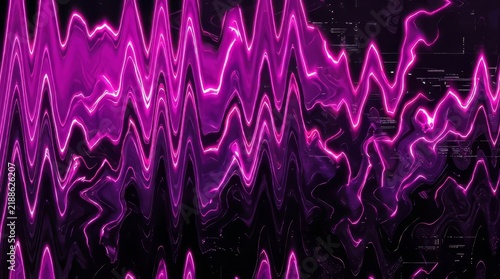Vibrant Electric Wave Form Abstract Visualization.