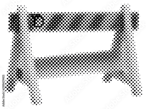 Konstfotografi Sawhorse Silhouette Halftone Pattern